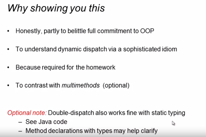 Programming Languages ​​PartC Week2 study notes - OOP (object-oriented) vs FD (functional)