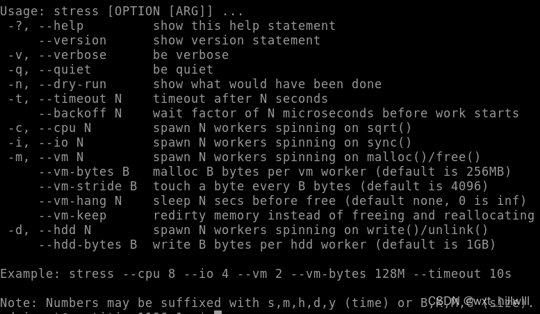 Linux stress command---stress test