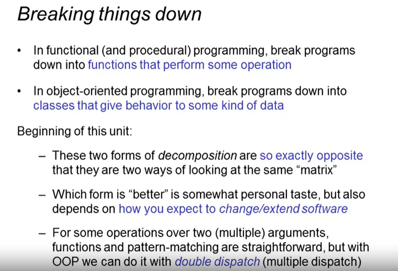Programming Languages ��​​PartC Week2 study notes - OOP (object-oriented) vs FD (functional)
