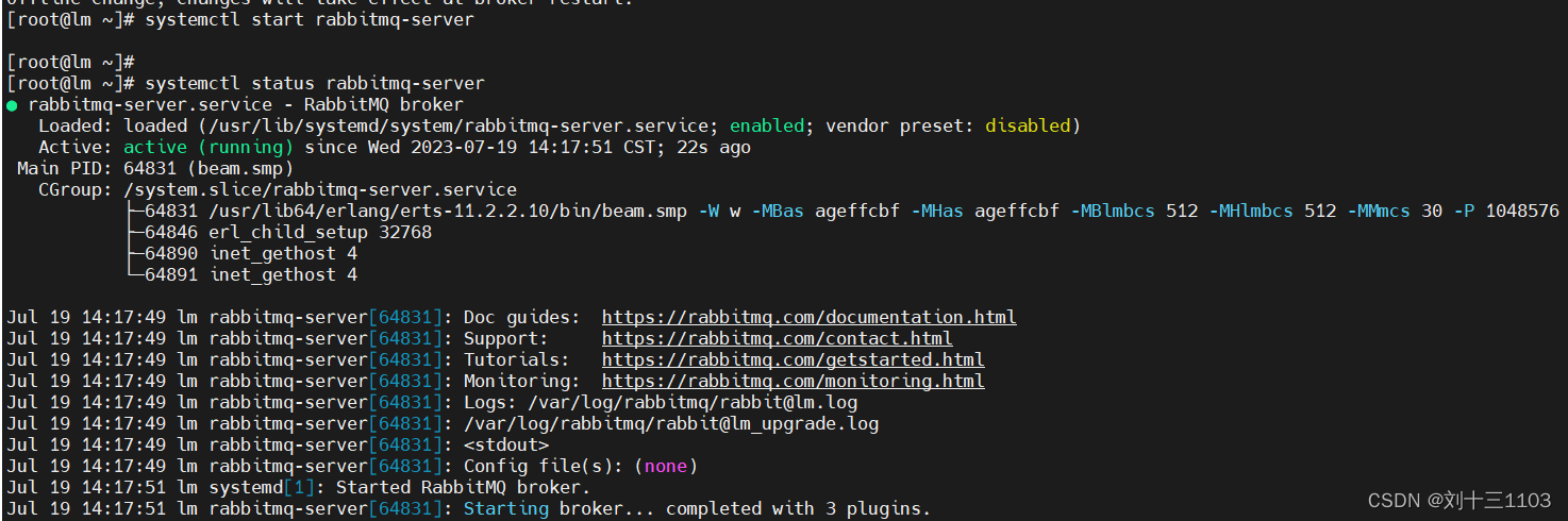 Centos7, RabbitMq quick installation