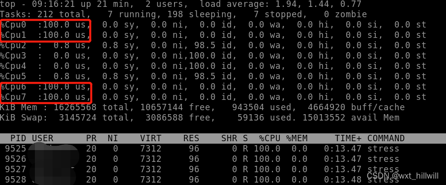 Linux stress command---stress test