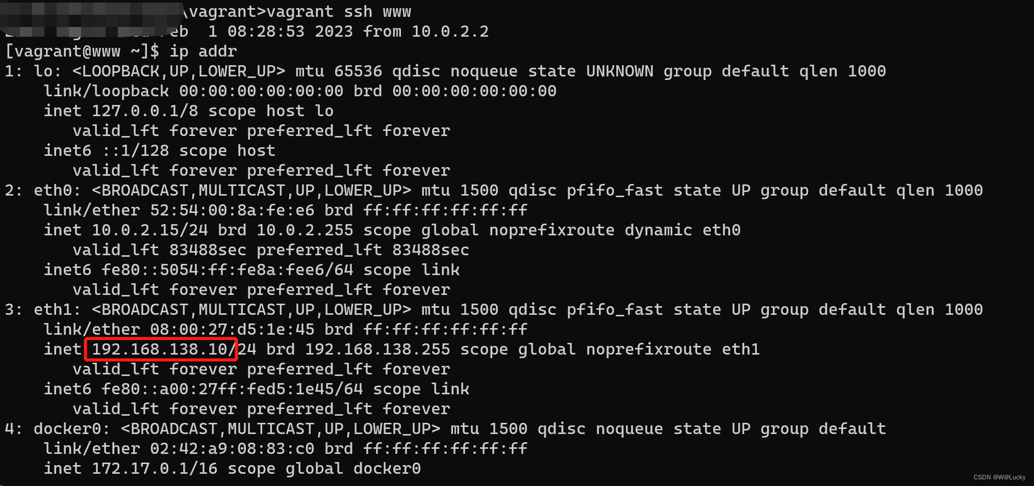 Use vagrant to quickly build virtual machines and docker to install software