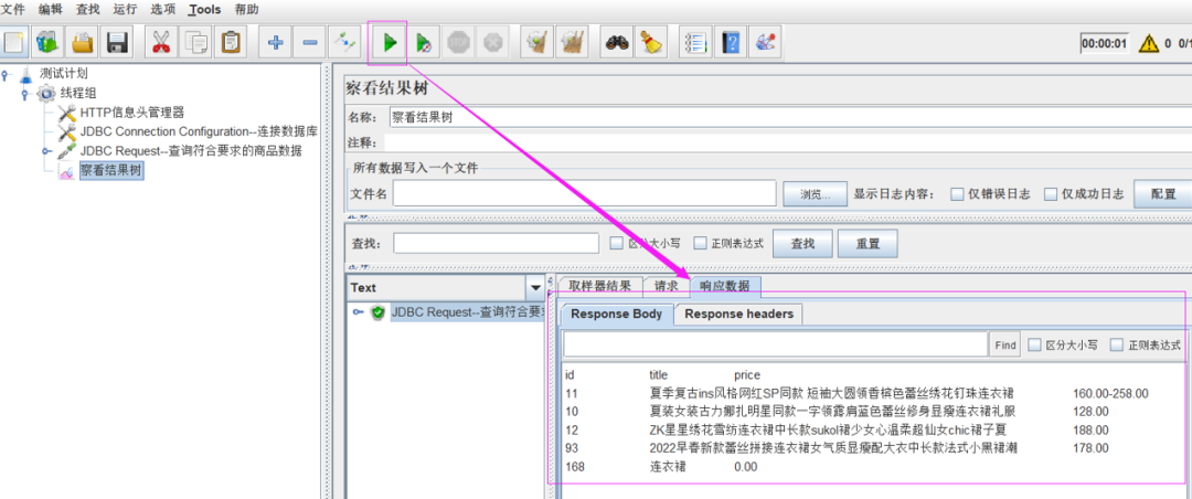How do the three mainstream technologies of Jmeter, Postman and Python operate the database?