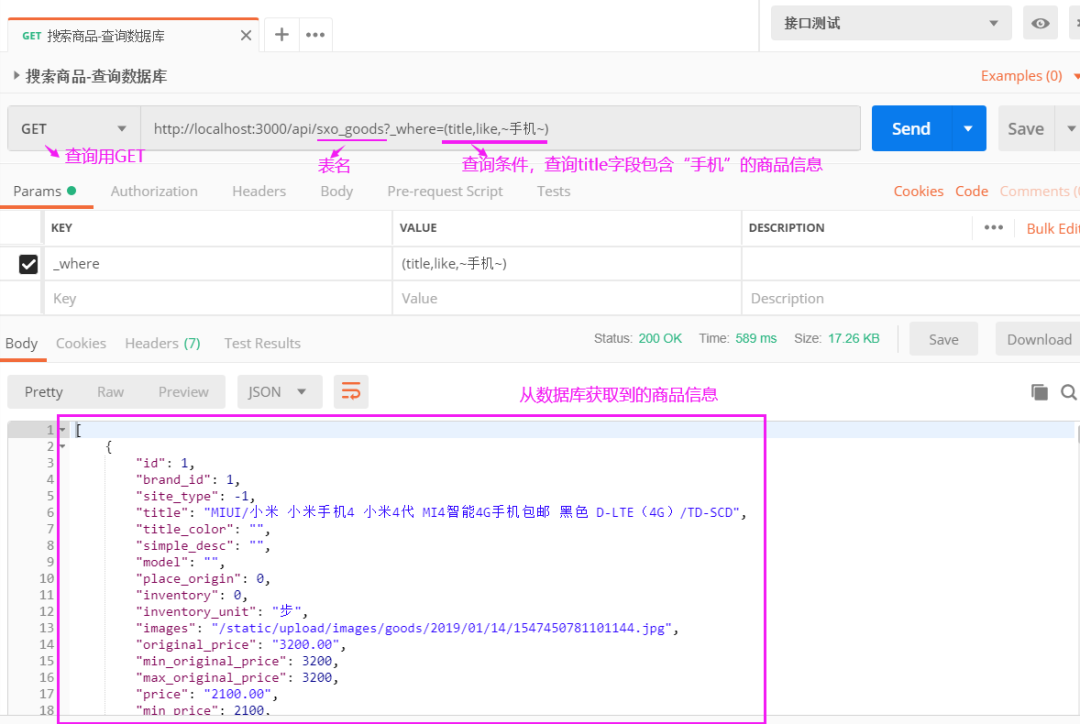 How do the three mainstream technologies of Jmeter, Postman and Python operate the database?
