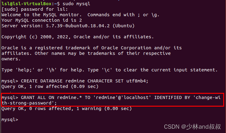 Installing redmine software on ubuntu18.4 (1) - database creation and ruby ​​installation