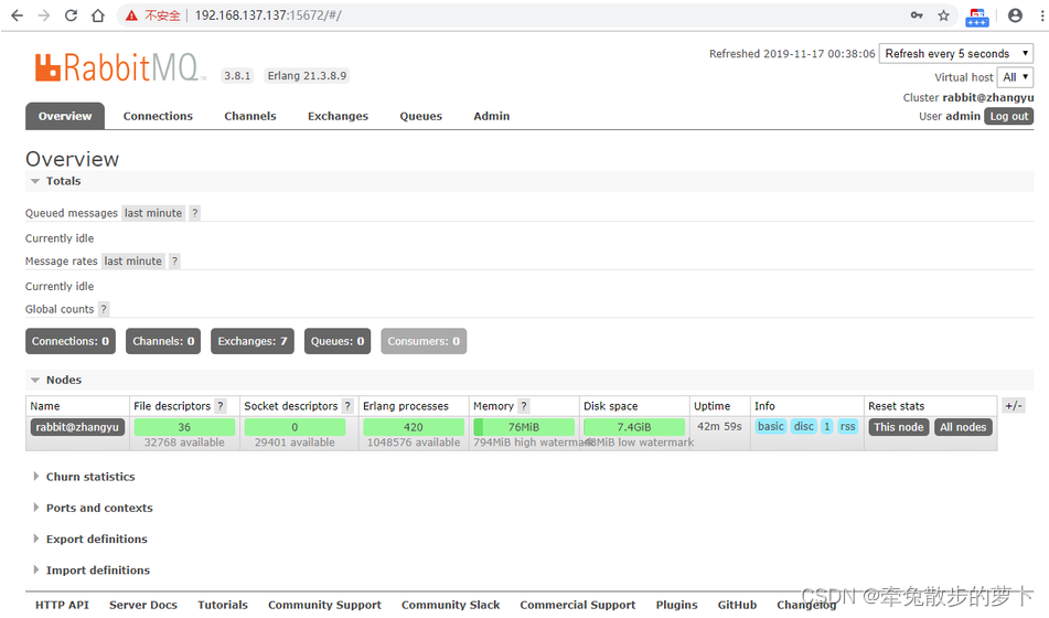 II. Installing and configuring RabbitMQ