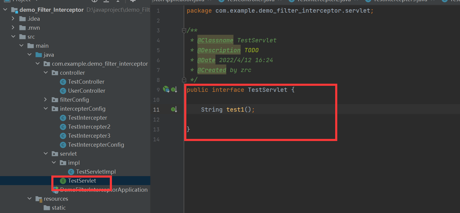 [Twenty-two] Springboot integrates interceptors in practice and compares filters